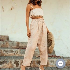 NWT. Myrah Penaloza 100%linen pants. S-M